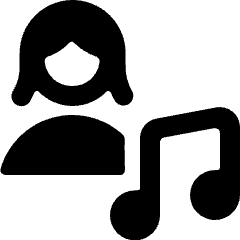 Single Woman Actions Music Icon from Ultimate Bold Set