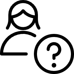 Single Woman Actions Question Icon from Ultimate Light Set