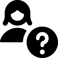 Single Woman Actions Question Icon from Ultimate Bold Set