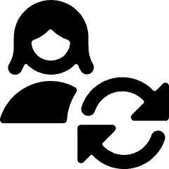 Single Woman Actions Refresh Icon from Ultimate Bold Set