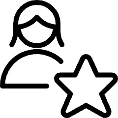 Single Woman Actions Star Icon from Ultimate Light Set