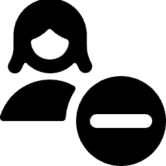 Single Woman Actions Subtract Icon from Ultimate Bold Set