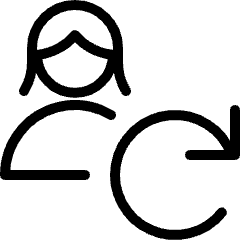 Single Woman Actions Sync Icon from Ultimate Light Set