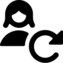 Single Woman Actions Sync Icon from Ultimate Bold Set