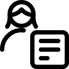 Single Woman Actions Text Icon from Ultimate Regular Set