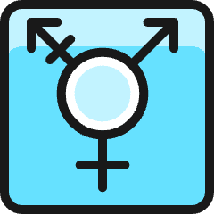 Gender Transgender Box Icon from Ultimate Colors Set