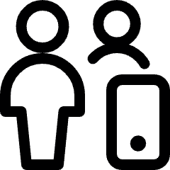 Multiple Actions Mobilephone Icon from Ultimate Regular Set