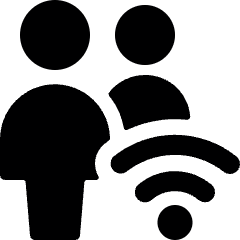 Multiple Actions Wifi Icon from Ultimate Bold Set