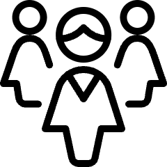 User Multiple Female Group Icon from Ultimate Light Set