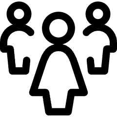 User Multiple Female Male Icon from Ultimate Regular Set