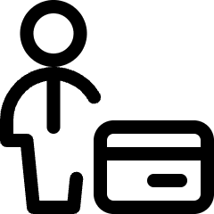 Single Man Actions Credit Card Icon from Ultimate Regular Set