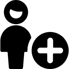 Single Man Actions Add Icon from Ultimate Bold Set