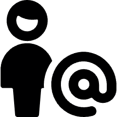 Single Man Actions Address Icon from Ultimate Bold Set