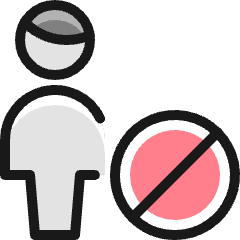 Single Man Actions Block Icon from Ultimate Colors Set