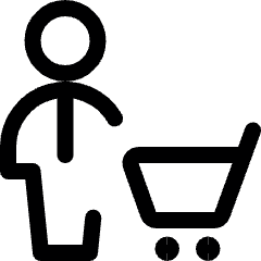 Single Man Actions Cart Icon from Ultimate Regular Set