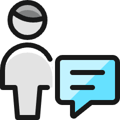 Single Man Actions Chat Icon from Ultimate Colors Set