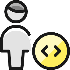 Single Man Actions Coding Icon from Ultimate Colors Set