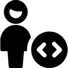 Single Man Actions Coding Icon from Ultimate Bold Set