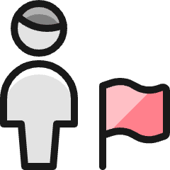 Single Man Actions Flag Icon from Ultimate Colors Set
