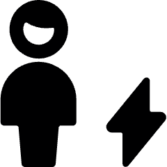 Single Man Actions Flash Icon from Ultimate Bold Set