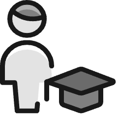 Single Man Actions Graduate Icon from Ultimate Colors Set