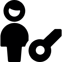 Single Man Actions Key Icon from Ultimate Bold Set