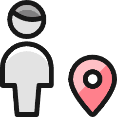 Single Man Actions Location Icon from Ultimate Colors Set