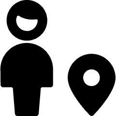 Single Man Actions Location Icon from Ultimate Bold Set