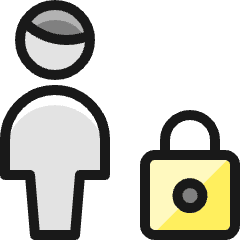 Single Man Actions Lock Icon from Ultimate Colors Set