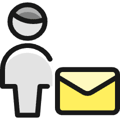 Single Man Actions Mail Icon from Ultimate Colors Set