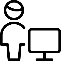 Single Man Actions Monitor Icon from Ultimate Light Set