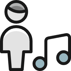 Single Man Actions Music Icon from Ultimate Colors Set