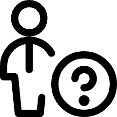 Single Man Actions Question Icon from Ultimate Regular Set