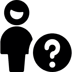 Single Man Actions Question Icon from Ultimate Bold Set