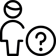 Single Man Actions Question Icon from Ultimate Light Set