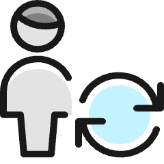 Single Man Actions Refresh Icon from Ultimate Colors Set