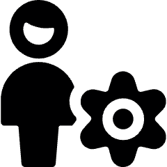 Single Man Actions Setting Icon from Ultimate Bold Set