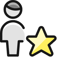 Single Man Actions Star Icon from Ultimate Colors Set