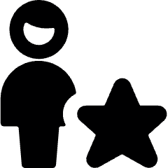 Single Man Actions Star Icon from Ultimate Bold Set