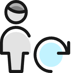 Single Man Actions Sync Icon from Ultimate Colors Set