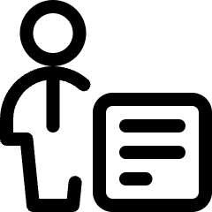 Single Man Actions Text Icon from Ultimate Regular Set