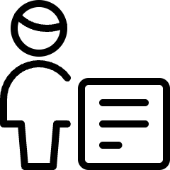 Single Man Actions Text Icon from Ultimate Light Set