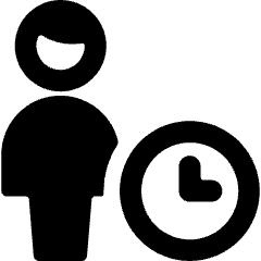 Single Man Actions Time Icon from Ultimate Bold Set