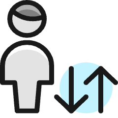 Single Man Actions Up Down Icon from Ultimate Colors Set