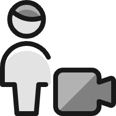 Single Man Actions Video Icon from Ultimate Colors Set