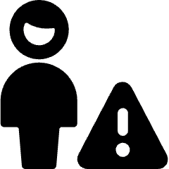 Single Man Actions Warning Icon from Ultimate Bold Set