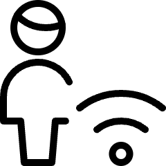 Single Man Actions Wifi Icon from Ultimate Light Set