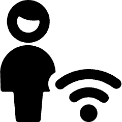 Single Man Actions Wifi Icon from Ultimate Bold Set