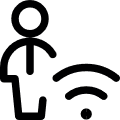 Single Man Actions Wifi Icon from Ultimate Regular Set