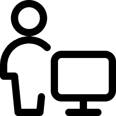 Single Neutral Actions Monitor Icon from Ultimate Regular Set